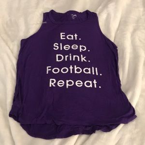 Eat Sleep Football Repeat tank